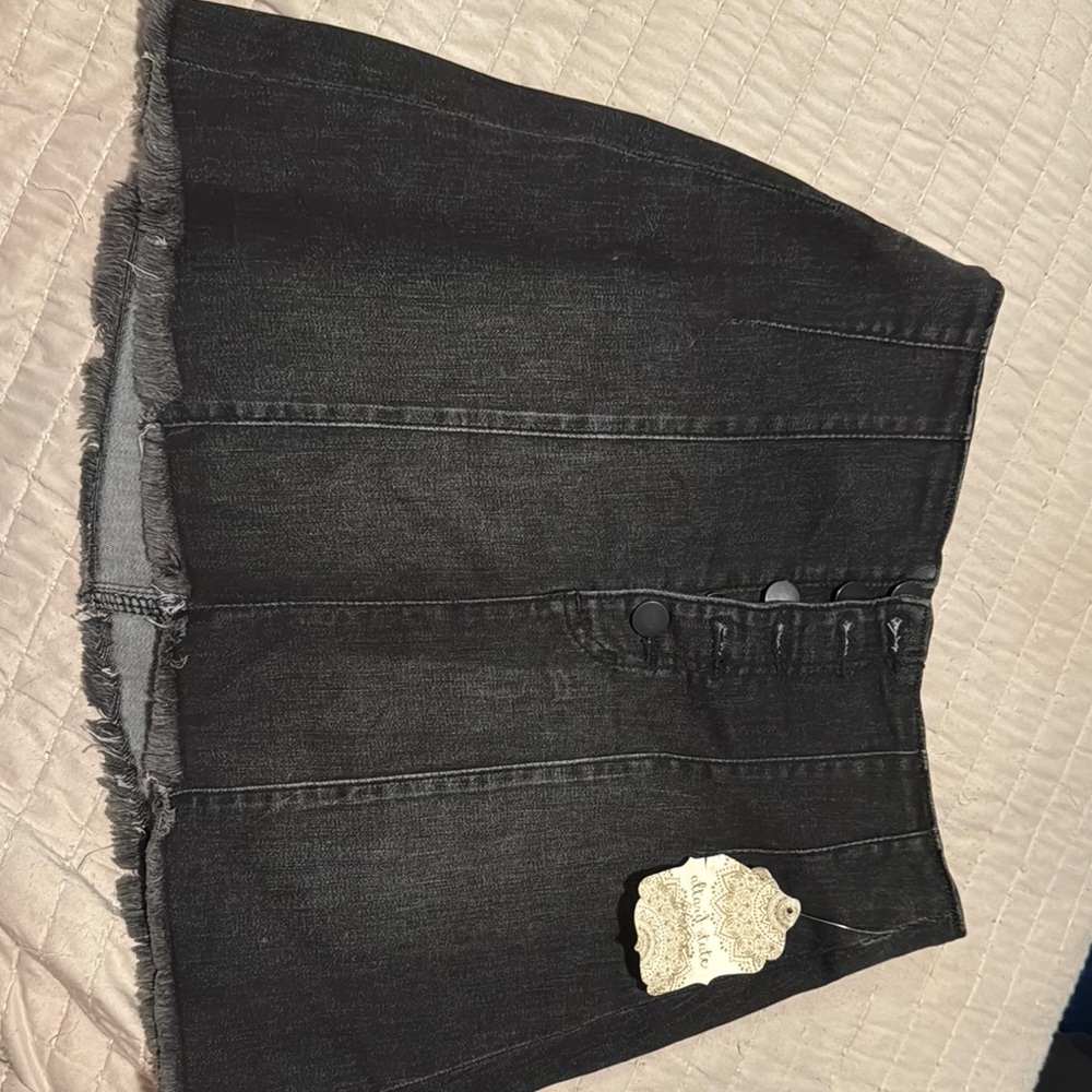 Altr’d state Charcoal Button-Front Skirt